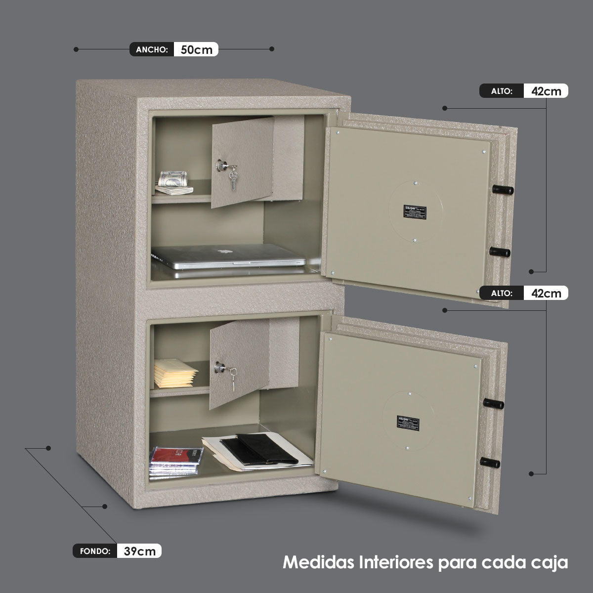 CAJA FUERTE 2 EN 1 MOD. 50-50