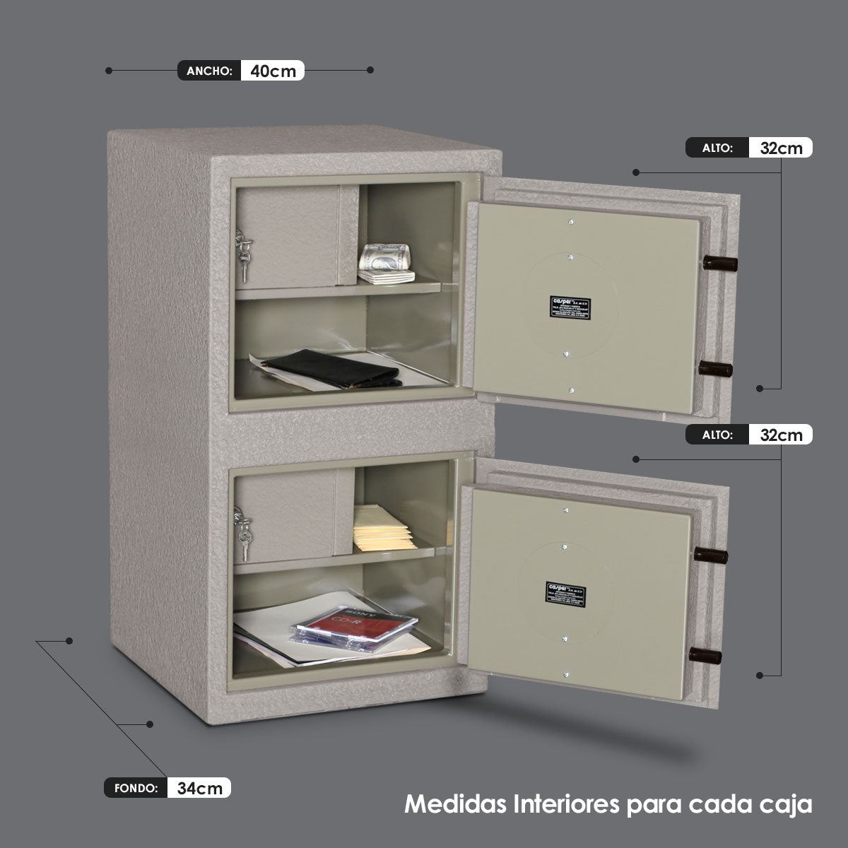 CAJA FUERTE 2 EN 1 MOD. 40-40