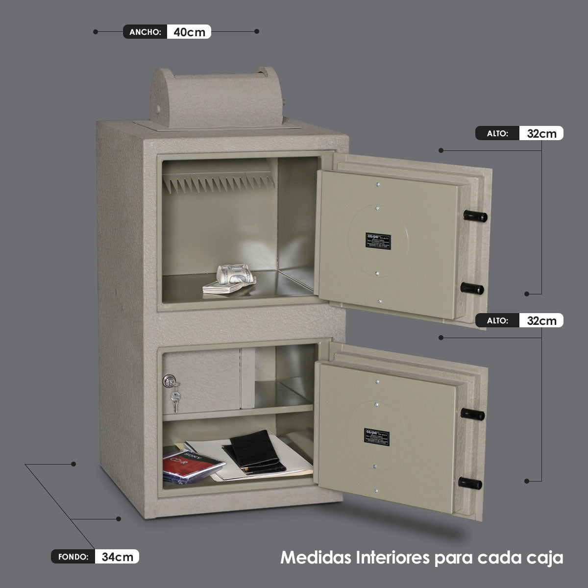 CAJA FUERTE 2 EN 1 MOD. 40-40 BM