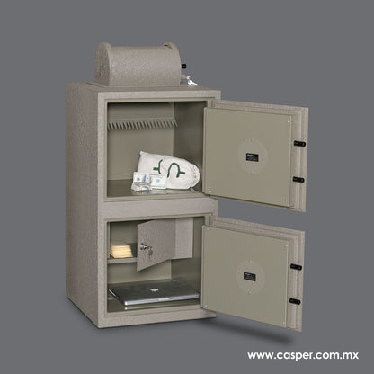 CAJA FUERTE 2 EN 1 MOD. 50-50 BR CON LLAVE DE GUARDIA