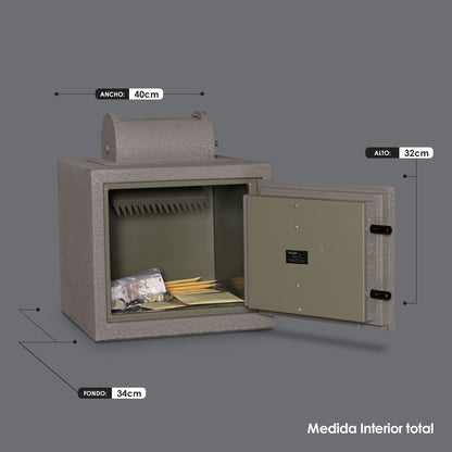 CAJA FUERTE CON BUZÓN ROTATIVO MOD. BR40X30BM