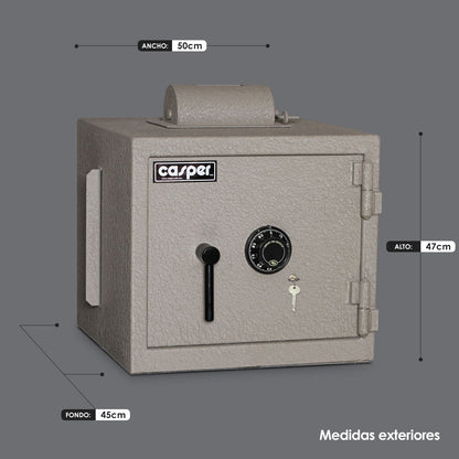 CAJA FUERTE CON BUZÓN ROTATIVO DOBLE CONTROL MOD. BR-40-DC