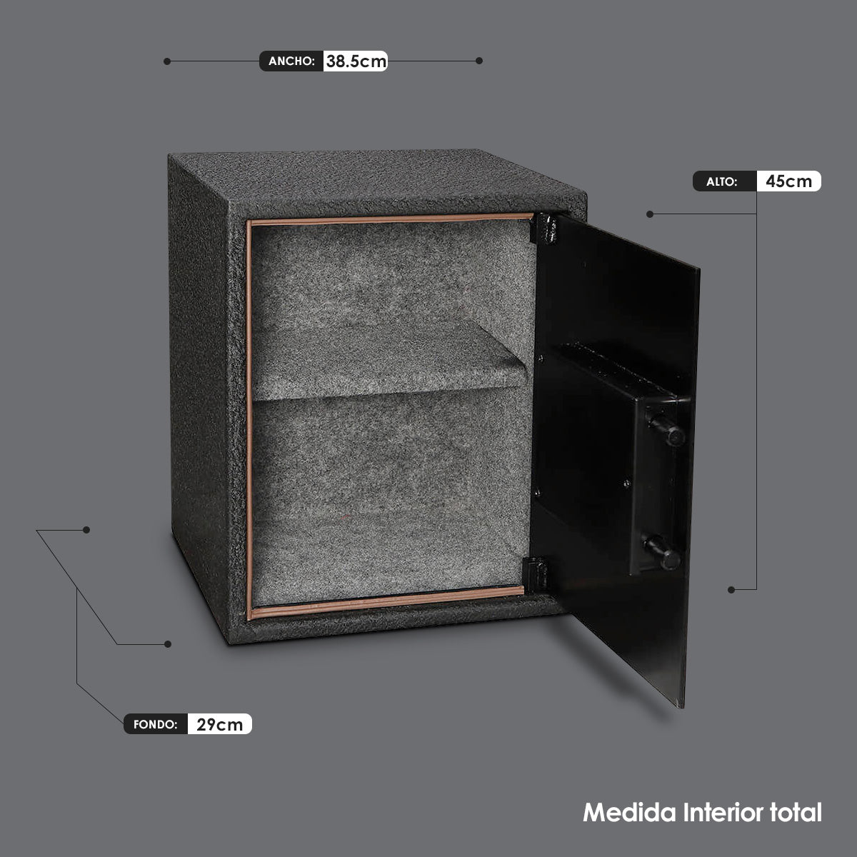 CAJA FUERTE TIPO HOTEL MODELO H46 N