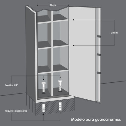 CAJA FUERTE PARA GUARDAR ARMAS MOD. GA-132